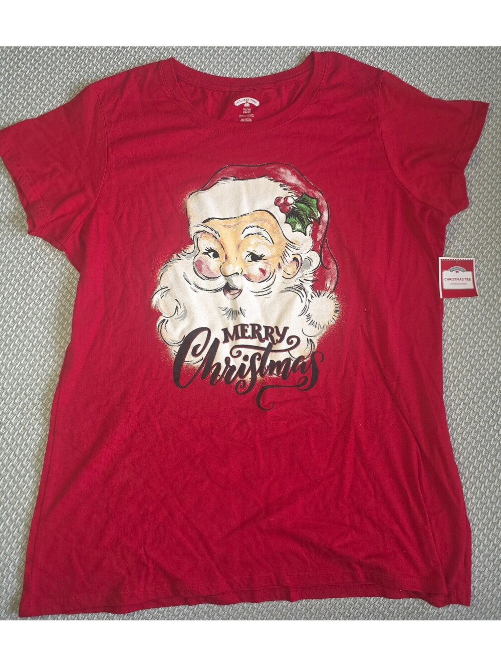 Christmas t-shirt with Santa Claus new with tags size XL 16/18